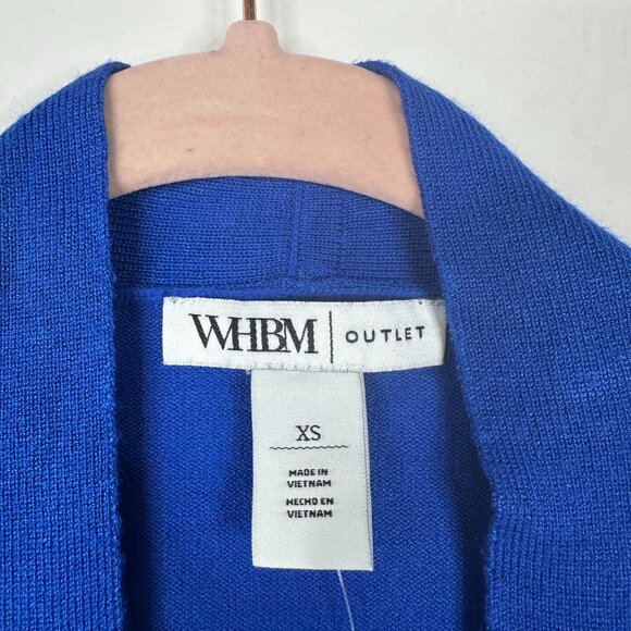 NWT White House Black Market Cardigan XS Blue Long Sleeve Open Cobalt #WHBM2 - Picture 4 of 9